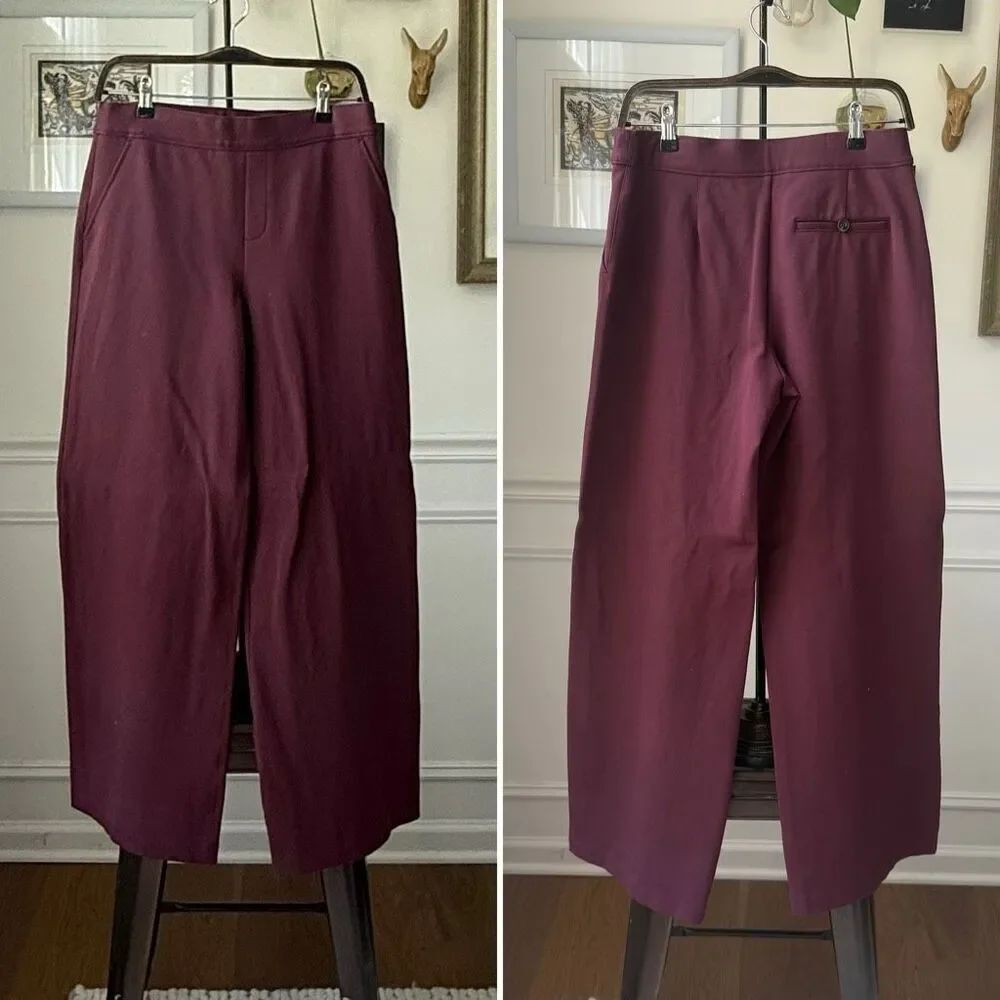 Spanx Air Essentials Wide Leg 20385R Chianti Burgundy Merlot Maroon M